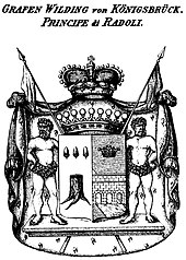 Wappen der Grafen Wilding von Königsbrück, Principe di Radoli