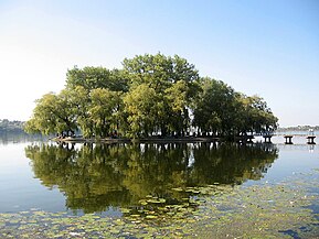 Island of Love on the Ternopil lake