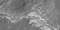 Close up of layers in Lotto Crater, as seen by HiRISE under HiWish program