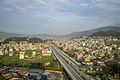 Araniko Highway as seen from Madhyapur, Thimi