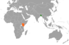 Location map for Bangladesh and Kenya.