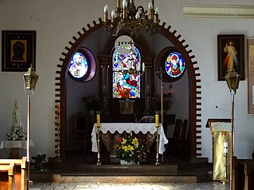 Chancel and stained glasses
