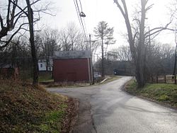 At the intersection of Bowne Station Road and Garboski Road