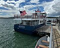 The Independence berthed at Stone Wharf on Chebeague Island in 2024