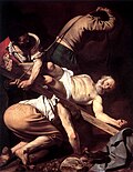 Caravaggio, Crucifixion of Peter. c. 1600.