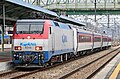 Chungbuk Line Mugunghwa Train pulled by electric locomotive.