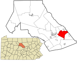 Location in Clinton County and the state of Pennsylvania.