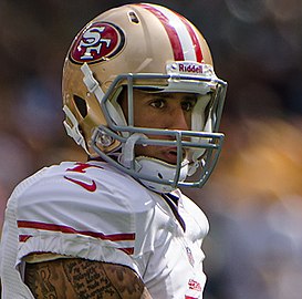 Headshot of Colin Kaepernick in uniform