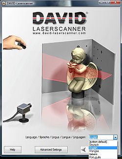 Screenshot von DAVID-LASERSCANNER