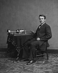 Thomas Edison and phonograph, by Levin Corbin Handy (edited by Janke)