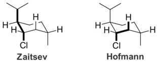 The Hofmann product is formed exclusively because the anti-periplanar geometry necessary for the Zaytsev product is impossible.