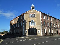 Frontage of the former Fountain Place Works in Burslem, built by Enoch Wood. A Grade II listed building.[6]