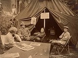 James Hopper, Herman Scheffauer, Harry Lafler, and George Sterling at the Bohemian Grove (1907)