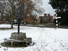 The Green covered with snow.