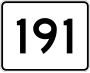 Route 191 marker