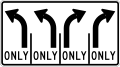 R3-H8dk Lane Use Control Sign (L-L-R-R)