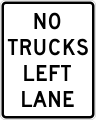 R4-5aT No trucks left lane