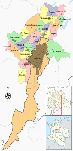 The Metropolitan Area of Bogotá within Cundinamarca Department and Bogotá, Capital District