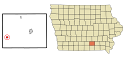 Location of Melrose, Iowa