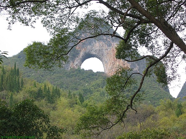 Moon Mountain near Yangshuo, Guangxi, China