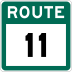Route 11 marker