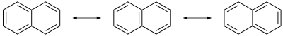 Resonance structures of naphthalene