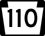 Pennsylvania Route 110 marker