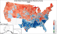 Map of presidential election results by county