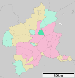 Location of Shōwa in Gunma Prefecture