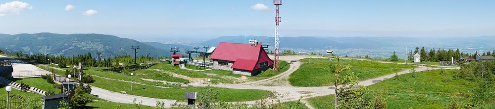 View of Southern Poland from the top of Skrzyczne mountain