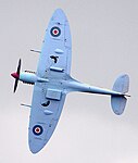 A Spitfire's underside 'azure' paint scheme, meant to hide it against the sky
