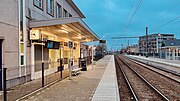 View of the platforms and tracks