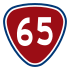 Provincial Highway 65 shield}}