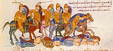 Byzantines defeat the Bulgarians at Kleidion, Madrid Skylitzes