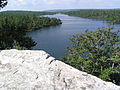 A view of Lake Awosting from the cliffs