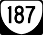 State Route 187 marker