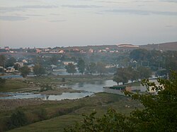 The aul of Adyge-Khabl, the administrative center of the district