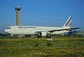 An Air France Boeing 767 at Paris-Charles de Gaulle Airport.