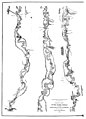 1849 William F. Lynch map of the Jordan River showing Jisr el-Majami, as well as Jisr ed Damiye