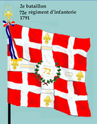 Drapeau du 2e bataillon du 72e régiment d'infanterie de ligne de 1791 à 1793