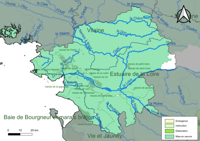 Carte des SAGE au 17 juin 2022.