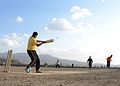 Image 11Afghan soldiers playing cricket. Afghan refugees in Pakistan brought the sport back to Afghanistan, and it is now one of the most popular sports in the country. (from History of cricket)