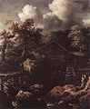 Scène forestière avec moulin à eau par Allart van Everdingen, v. 1650
