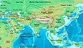 نقشهٔ آسیا در سدهٔ دوم پیش از میلاد