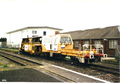 A picture of Carillion ballast/track tamper train at Banbury station.
