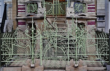 Entrance fence of the Saint-Cyr House in Brussels by Gustave Strauven (1901–1903)