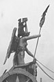 A camera operator atop Brandenburg Gate (1926)
