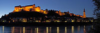 Burghausen Castle, Europe's longest castle, is 1,000 years old and built mainly with travertine.