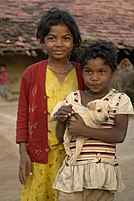 Children in Raisen district, Bhil tribe