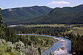 The Clearwater River of southern Alberta, Canada.